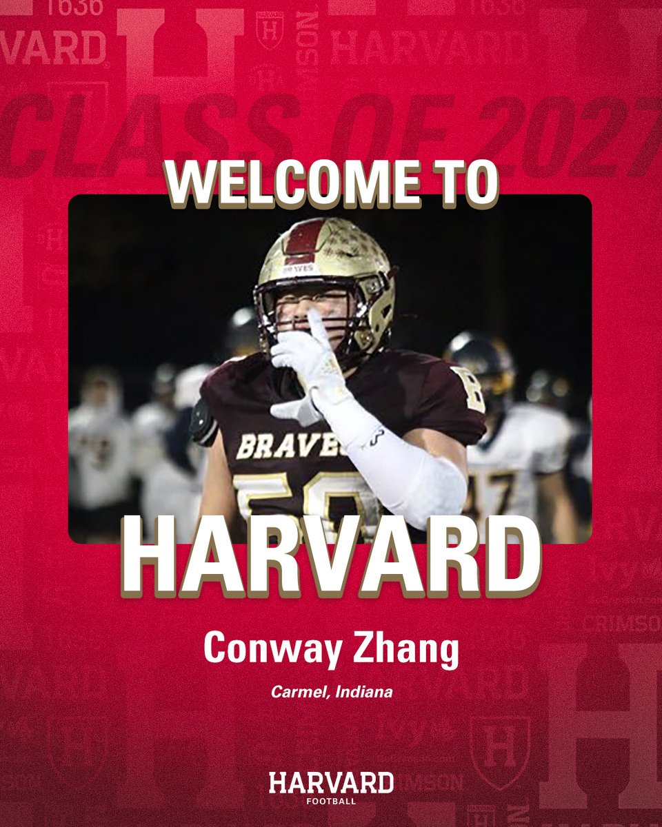 𝙏𝙝𝙚 𝙁𝙪𝙩𝙪𝙧𝙚 𝙞𝙨 𝙃𝙚𝙧𝙚. 👊

➡️ Conway Zhang
➡️ Defensive Line
➡️ Carmel, Ind.

📰 bit.ly/3LQBxLC

#GoCrimson x #ClassOf2027
<a href="/ZhangConway/">Conway Zhang</a>