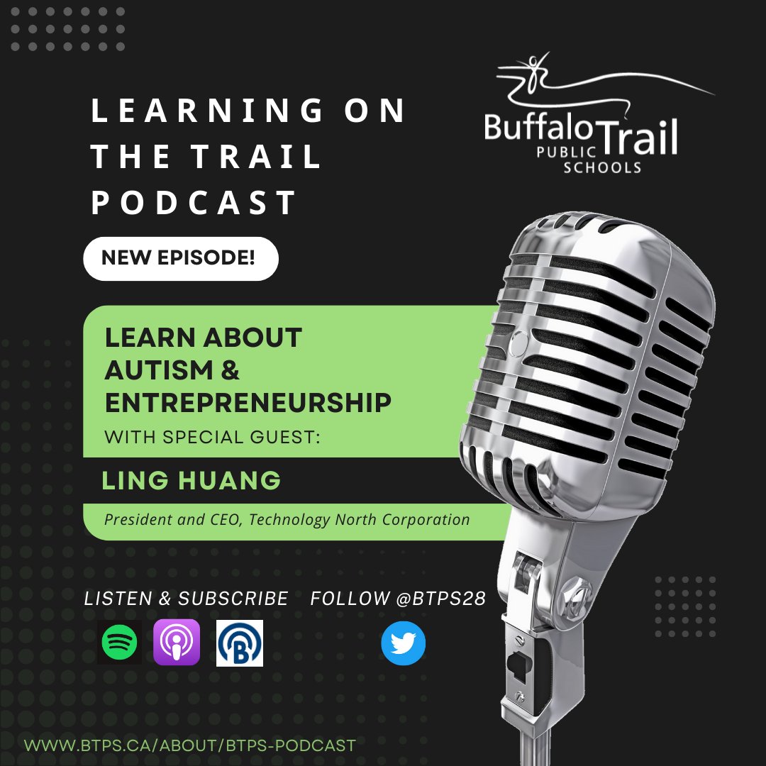 NEW episode of the BTPS Learning on the Trail Podcast is out now! Learn about Autism & Entrepreneurship with special guest: Ling Huang Take a listen to the great episode below: Spotify: spoti.fi/3LQh0Xx BTPS Website: btps.ca/about/btps-pod…