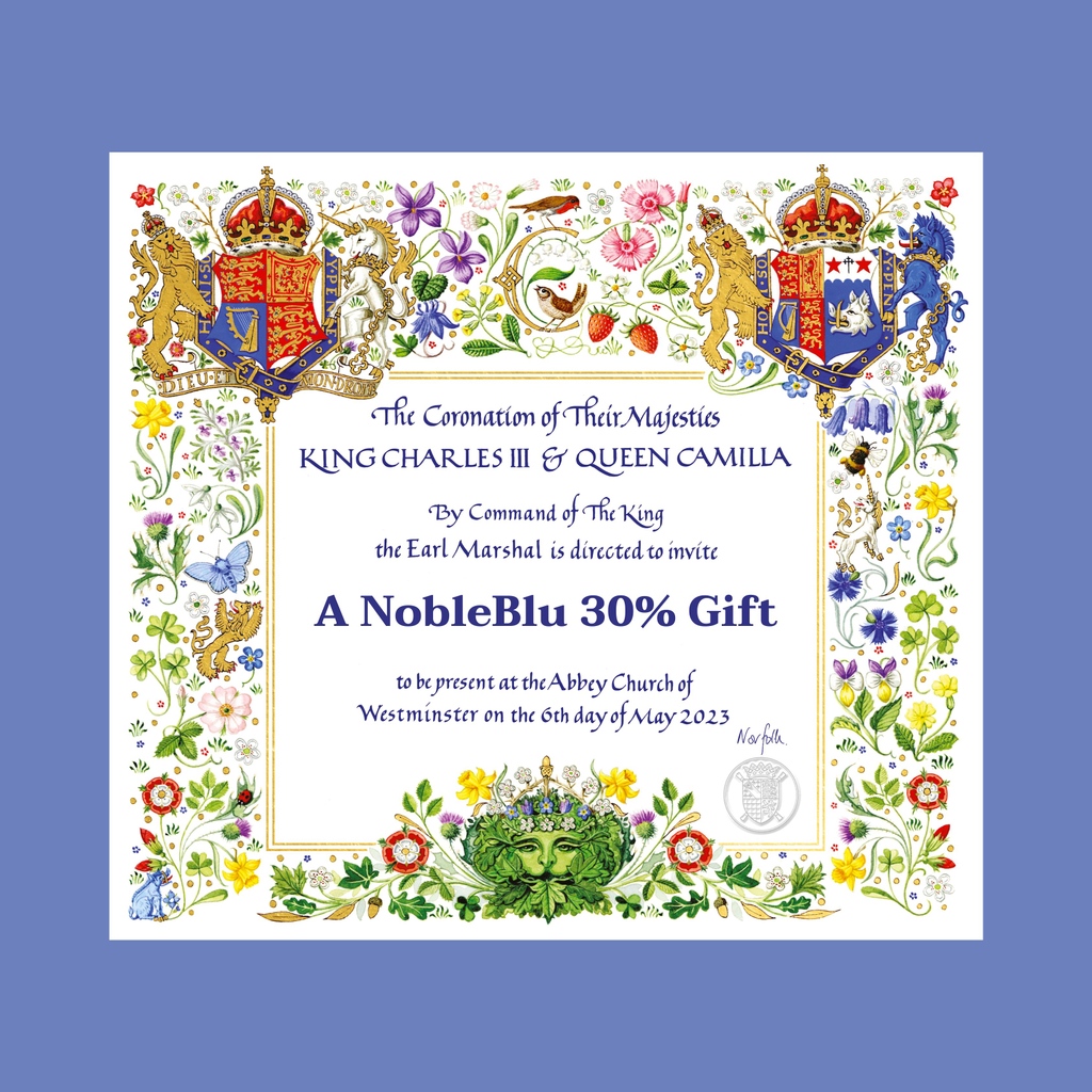 NobleBlu_'s tweet photo. 👑 A gift fit for a king or queen

In honour of the coronation, we're offering a royal discount of 30% off on all NobleBlu supplements.

Enter: CORONATION30

Valid from now until Sunday at midnight 💜

#nobleblu #coronation #kingcharles #royalfamily #discount #discountcode https://t.co/Yf6svQ4eKF