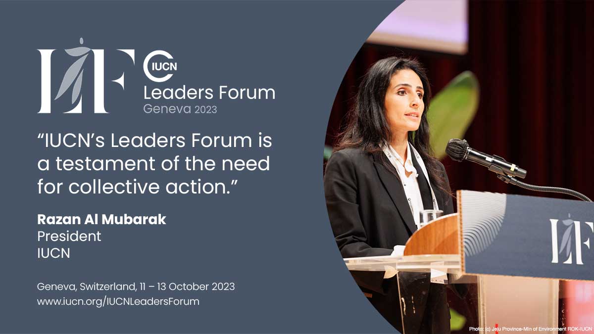 Join global leaders and changemakers at the #IUCNLeadersForum 2023 to discuss the implementation of our global goals #ForNature.

Speaker announcements coming soon, stay tuned.

➡️ bit.ly/3oYKIRb