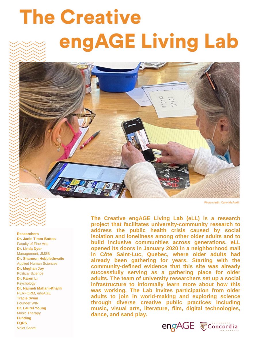 📣 engAGE Centre for Research on Aging Open House, where engAGE Living Lab research project will be showcased 
⏰ Wednesday, May 3 from 4:00-6:00 pm EST (in-person or virtually to celebrate with us). The event will take place at 2155 rue Guy, Montreal, Quebec on the 6th floor.