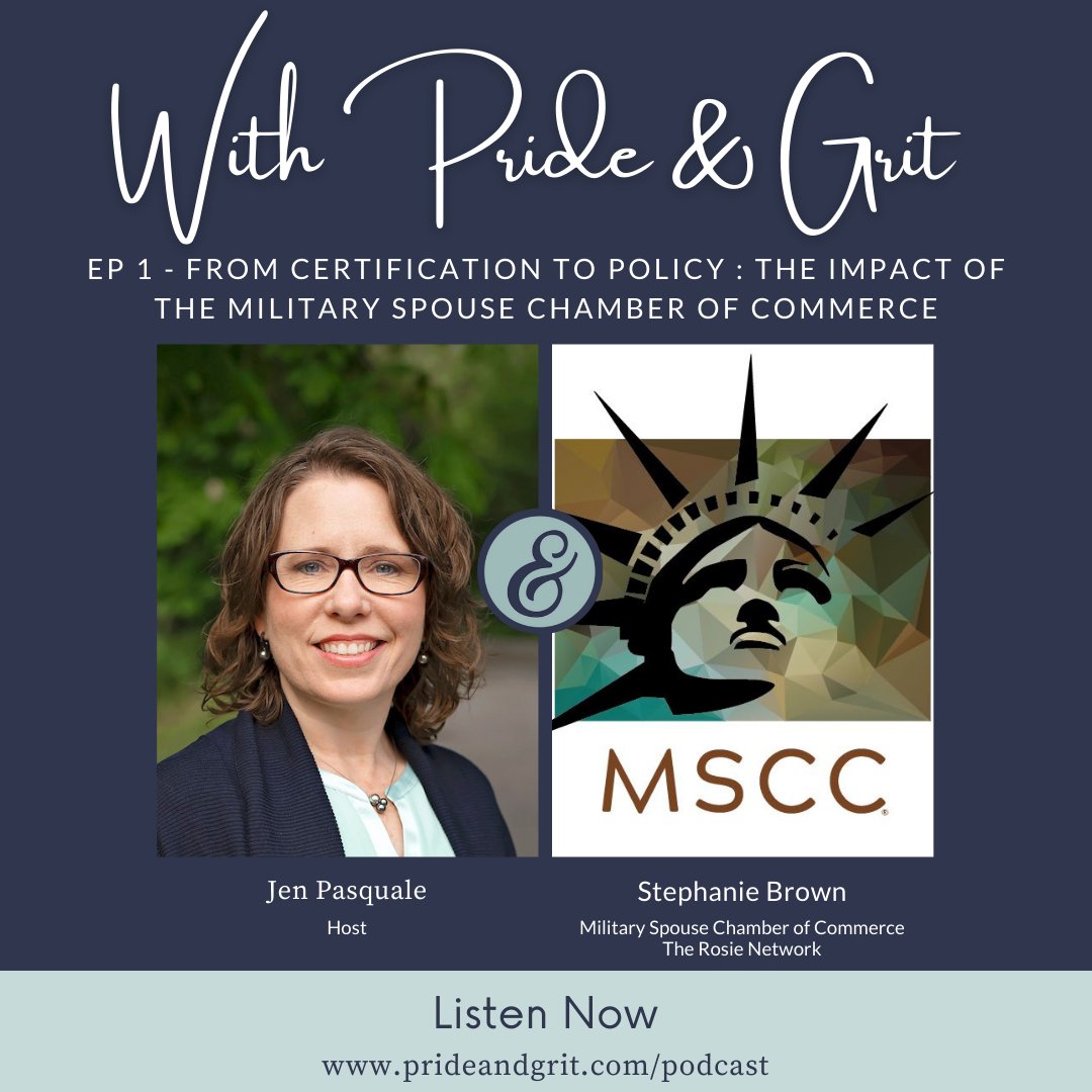 milspochamber's tweet photo. We are happy to share that our Ceo &amp; Co-Founder Stephanie Brown was recently asked to talk about her two favorite things which are military spouses 
Access the interview in audio or video form here: https://t.co/MqldCtCk85 https://t.co/1Ydo6NKlqi