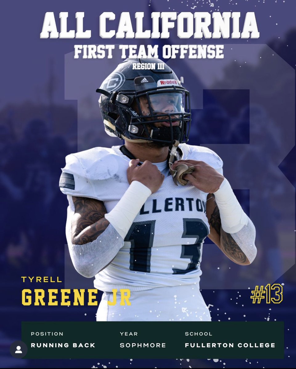 tjgreene3_'s tweet photo. Recruitment still available ! 6’0 205 Lb RB 
AA in hand this month 
SCFA Southern Conference Offensive 
MVP✅
All California 1st team offense ✅ https://t.co/jmsp6YTO7n