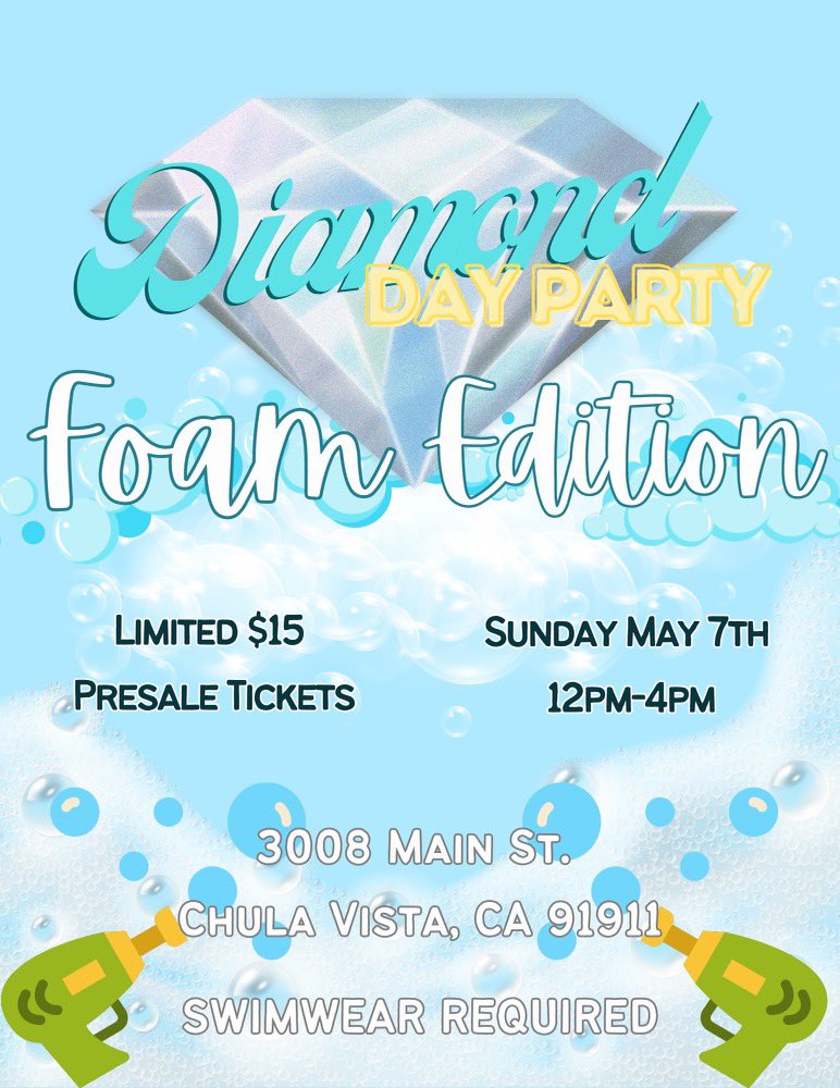 SDSU_Diamonds's tweet photo. 💎THIS SUNDAY, MAY 7TH💎

The Diamonds are hosting our first fundraiser party! (18+) 

Hit up your favorite Diamond to get a VIP Wristband, they are running low so get them fast!🤩💎

Also, check out our Instagram page @ sdsudiamonds to enter a raffle for a FREE VIP Wristband👀 https://t.co/TZs8plF643