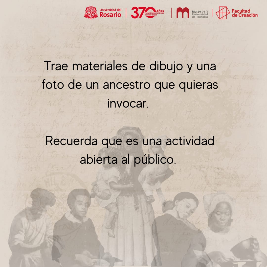 Museo_UR's tweet photo. Prográmate este miércoles 4 de mayo, para el taller de dibujo que realizaremos junto a la Facultad de Creación. En el podrás explorar tus habilidades artísticas, mientras reflexionas sobre las vidas afrodescendientes en el pasado rosarista. https://t.co/yD0v2WNzu5