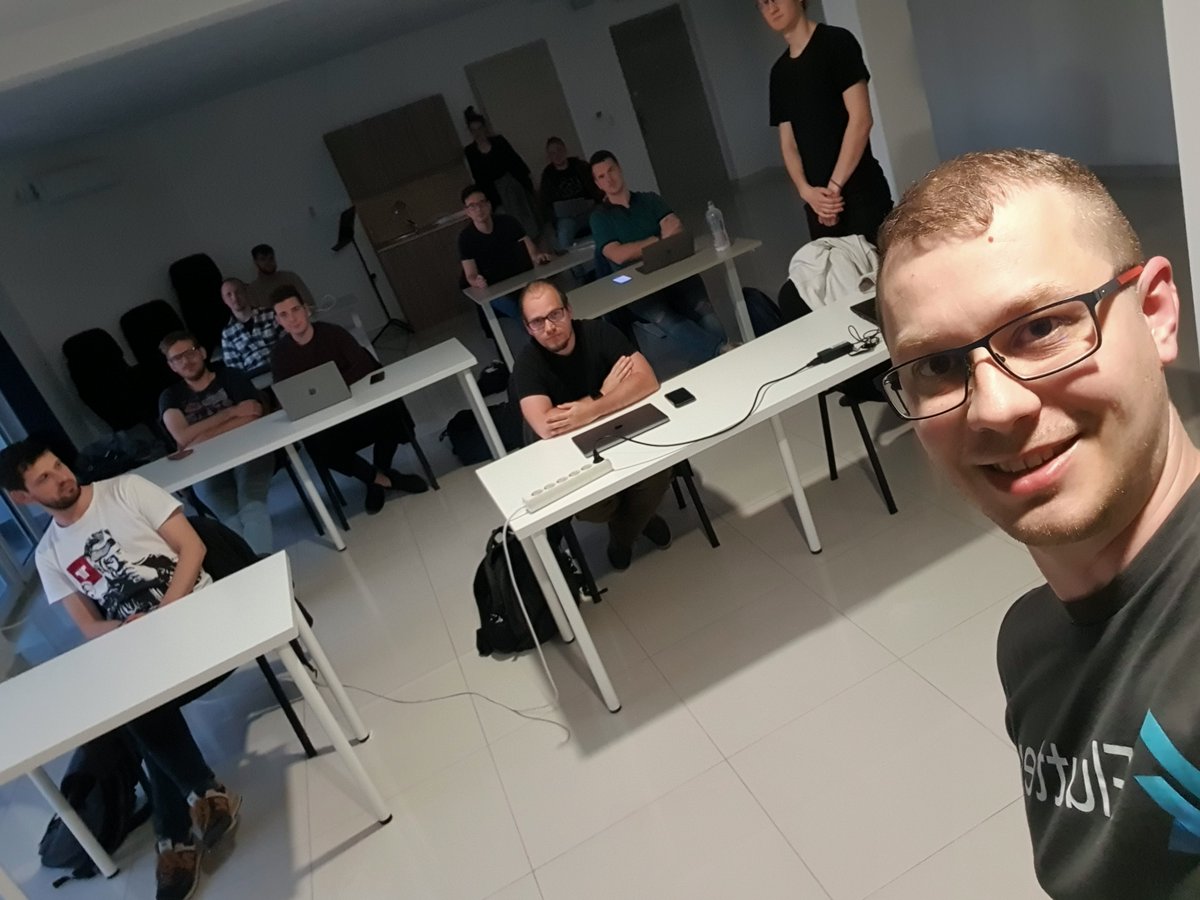 dtengeri's tweet photo. Last week @FlutterSzeged had a great #Flutter meetup. We built a Flappy Bird clone with #flame from scratch.🕹️ Thanks everyone for coming. 🙏 https://t.co/YaLWszncYX