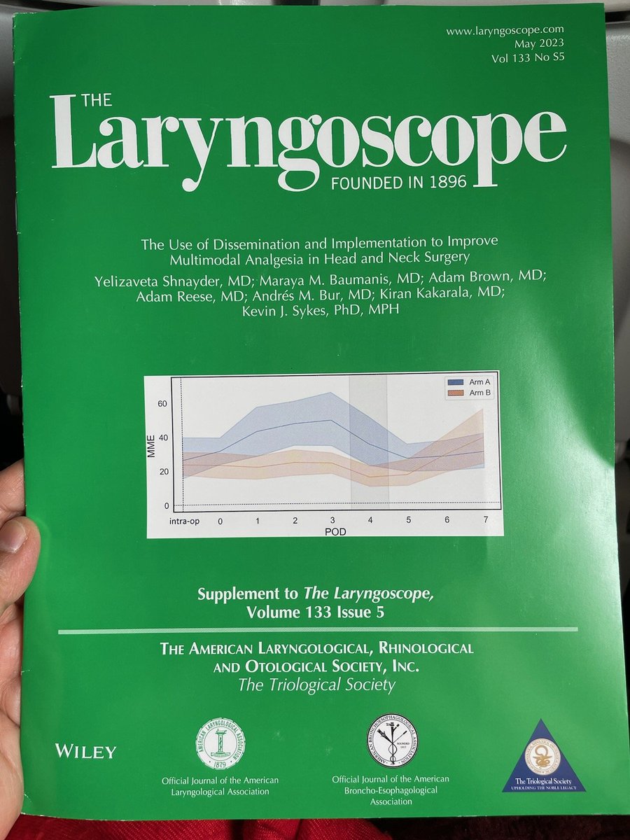 Honored to see this culmination of 3 years of hard work in print! @Triological Grateful for help, collaboration and unwavering support @KU_ENT @KevinJSykesPhD @drandresbur Drs. Adam Reese, Adam Brown, Kiran Kakarala @MarayaBaumanis