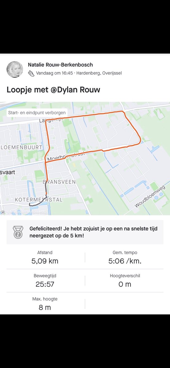 natalierouw's tweet photo. 5km met Dylan Rouw 🥵 https://t.co/MYjKIhcdQZ
