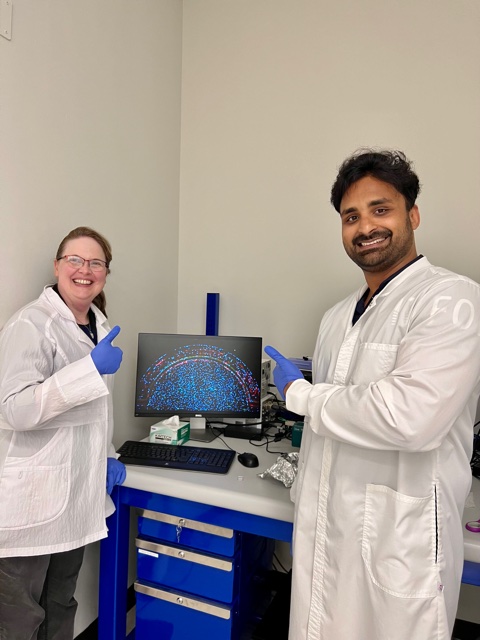 Our newest training graduate Dr. Swaroop Chakraborty, Research Fellow at The University of Birmingham, UK, spent last week at the SynVivo labs receiving training on the SynVivo Organ-on-Chip Platform. Look at his perfectly functionalized SynBBB Blood Brain Barrier chip.  #synvivo