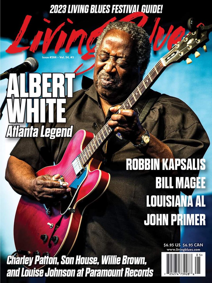 SolRoots's tweet photo. AWESOME!!!!! Bro #AlbertWhite is on the cover of the most recent @LivingBlues Magazine!!!
Albert has been a huge influence, is a fantastic musician, and is just a really good person. 

There is also a feature on friends Robbin Kapsalis &amp; @VintageEighteen too!! way cool

one love https://t.co/EiSA9q0BSq