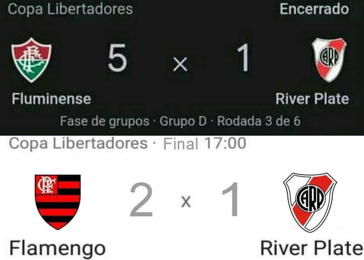 A diferença é que um ganhou a libertadores, e o outro 3 pontos!!!