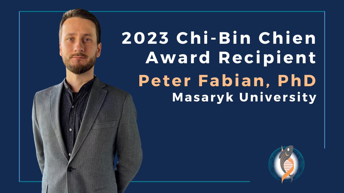 InfoIzfs's tweet photo. Congratulations to the IZFS 2023 Chi-Bin Chien Award winner, Dr. Peter Fabian! The award recognizes early career investigators who have made significant contributions to zebrafish research and will be presented at the #EZM2023 meeting on July 9-13, 2023 https://t.co/uDlnSvEX00 https://t.co/TCwYxXQOKy