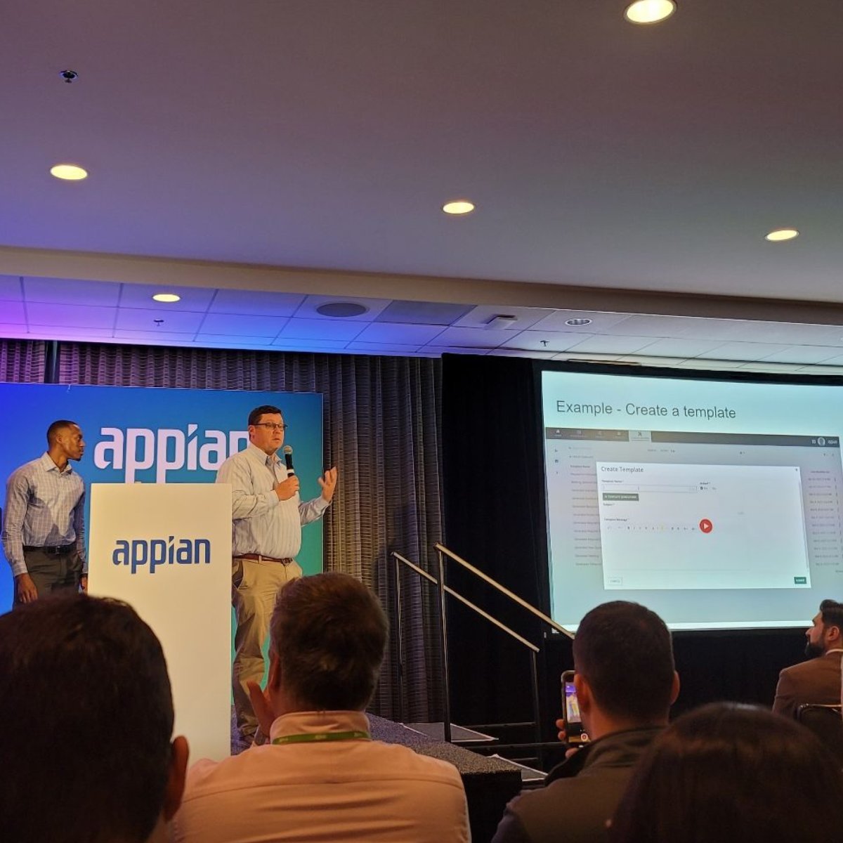 VisionPointSys's tweet photo. Grateful to be a finalist in @Appian's 2023 AAA AI Partner Challenge! 🎉 @JimSchweitzer  &amp; Jamal represented #VPS at #AppianWorld, presenting our Generative AI for Vendor Comms in Procurement AI Showcase. Visit Booth #401 for live demos!

#AppianPartner #LowCode #AW23 https://t.co/ta0ivvbBFW