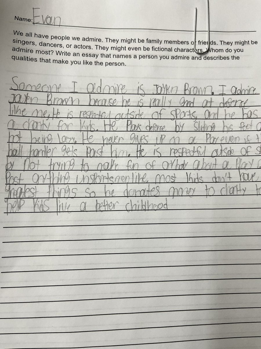 andyrice13's tweet photo. Who is someone you admire?
4th grader: @FCHWPO https://t.co/tqjvKZzn5V