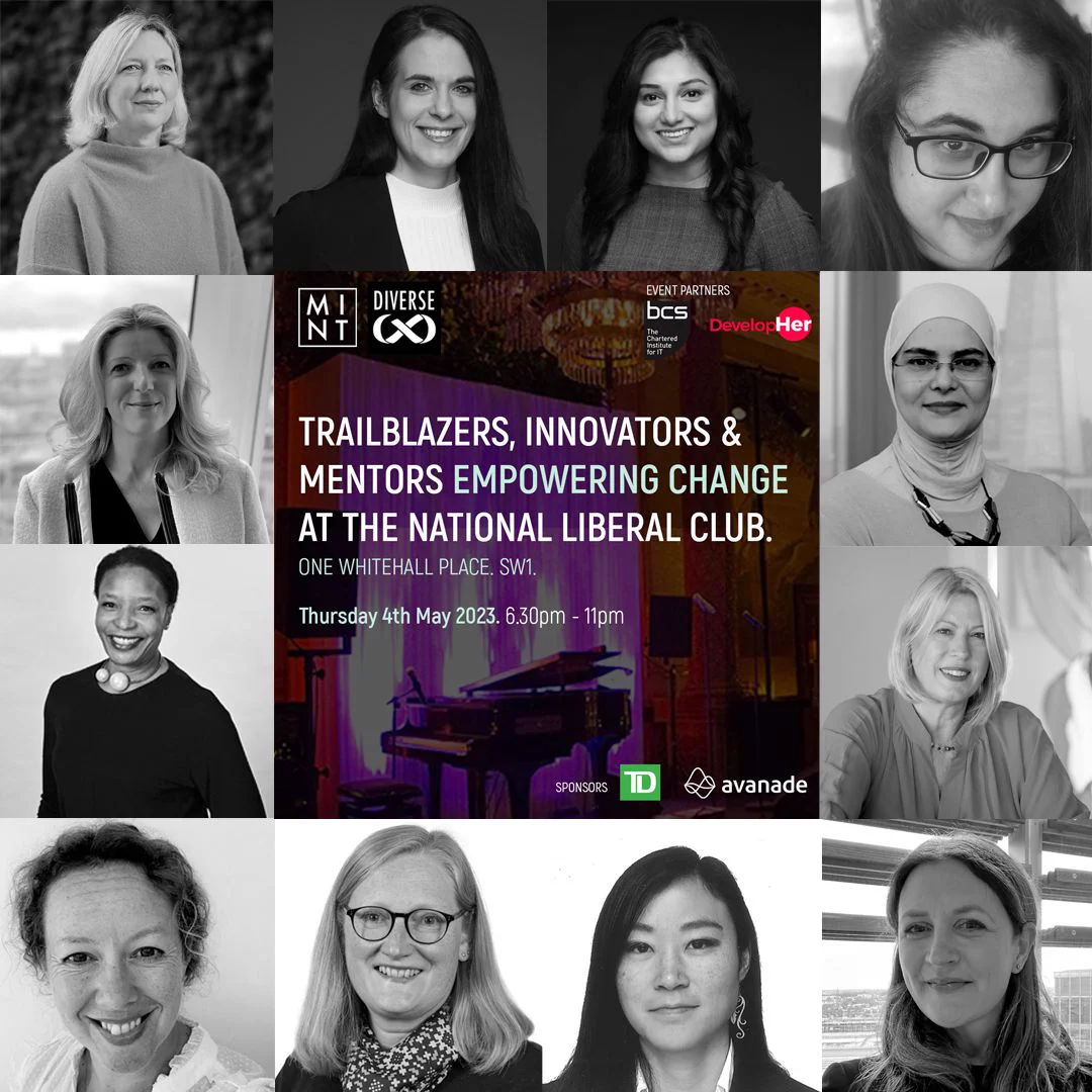 Trailblazers Innovaters and Mentors event profiles https://www.eventbrite.co.uk/e/mint-network-diverse-cxo-at-the-national-liberal-club-tickets-604947222427?aff=DevelopHer 