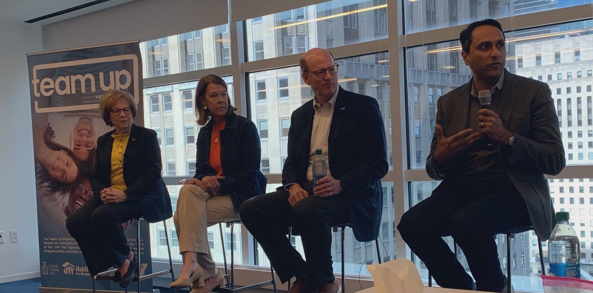 Inspired and hopeful that we can #TeamUp to build bridges together. Thanks to <a href="/SrDonnaCCUSA/">Donna Markham</a> <a href="/CCharitiesUSA/">Catholic Charities USA</a>, <a href="/iamsmccormick/">Suzanne McCormick</a> <a href="/ymca/">ymca</a>, <a href="/JReckford/">Jonathan Reckford</a> <a href="/Habitat_org/">Habitat for Humanity</a>, and <a href="/EbooPatel/">Eboo Patel</a> <a href="/interfaithusa/">Interfaith America</a> for providing leadership and vision.