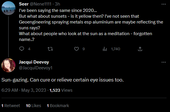 halomancer1's tweet photo. are sun truthers a thing now? is that a new type of conspiracy person? they replaced the sun and we need to stare at the fake one to heal our eyes i guess. https://t.co/3h7GSH7MTU