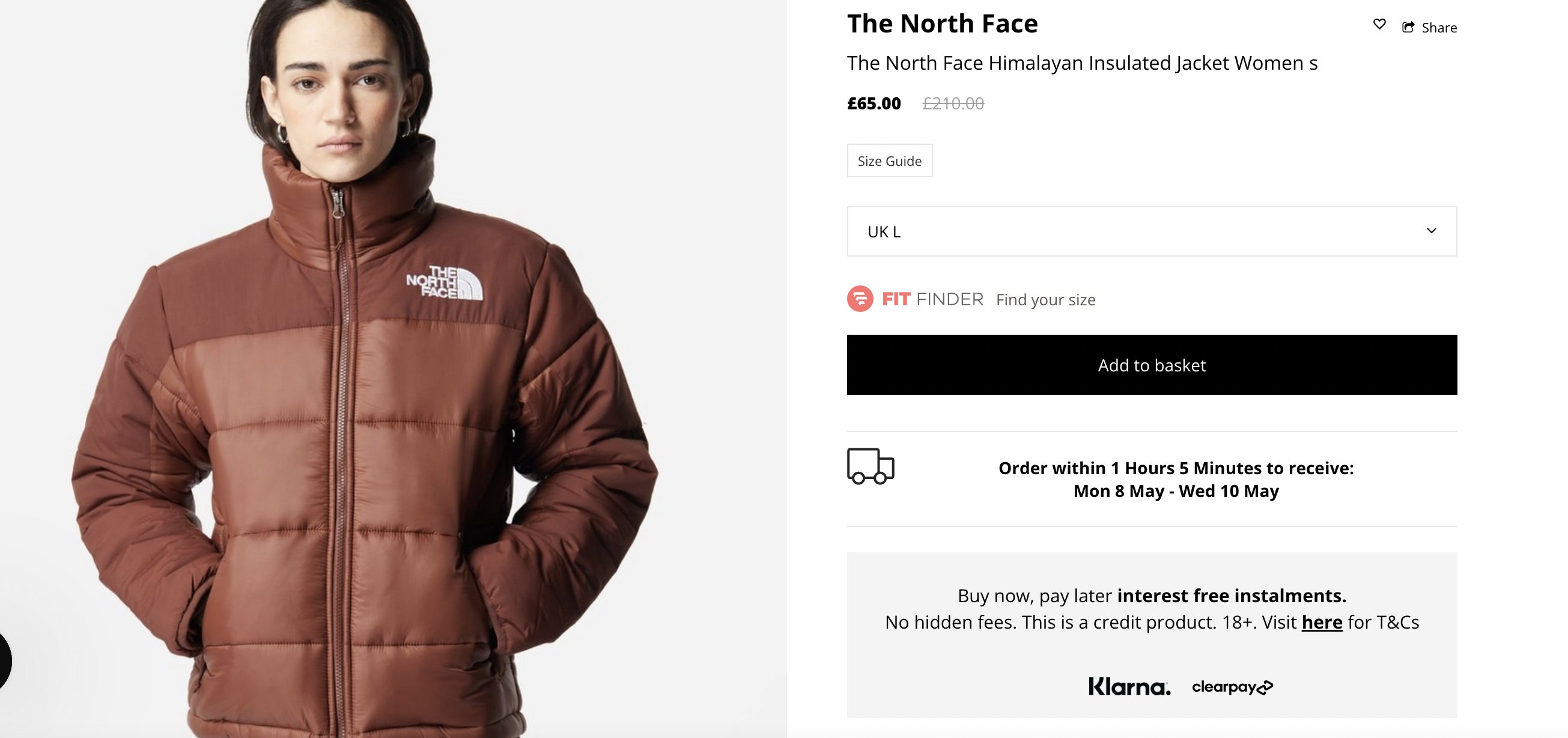 North face buy store now pay later