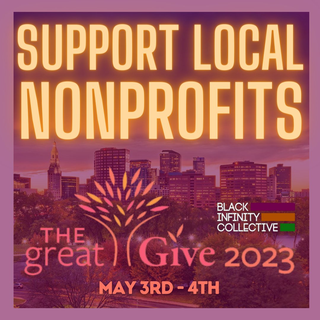 Black Infinity Collective is participating in the Great Give. This 36-hour fundraiser helps to serve over 500 nonprofits with resources and programming. Created by <a href="/cfgnh/">CommFoundGNH</a>, the Great Give 2023 is one of the ways that BIC stays operational. Donate today! ow.ly/RLkP50O4gnw