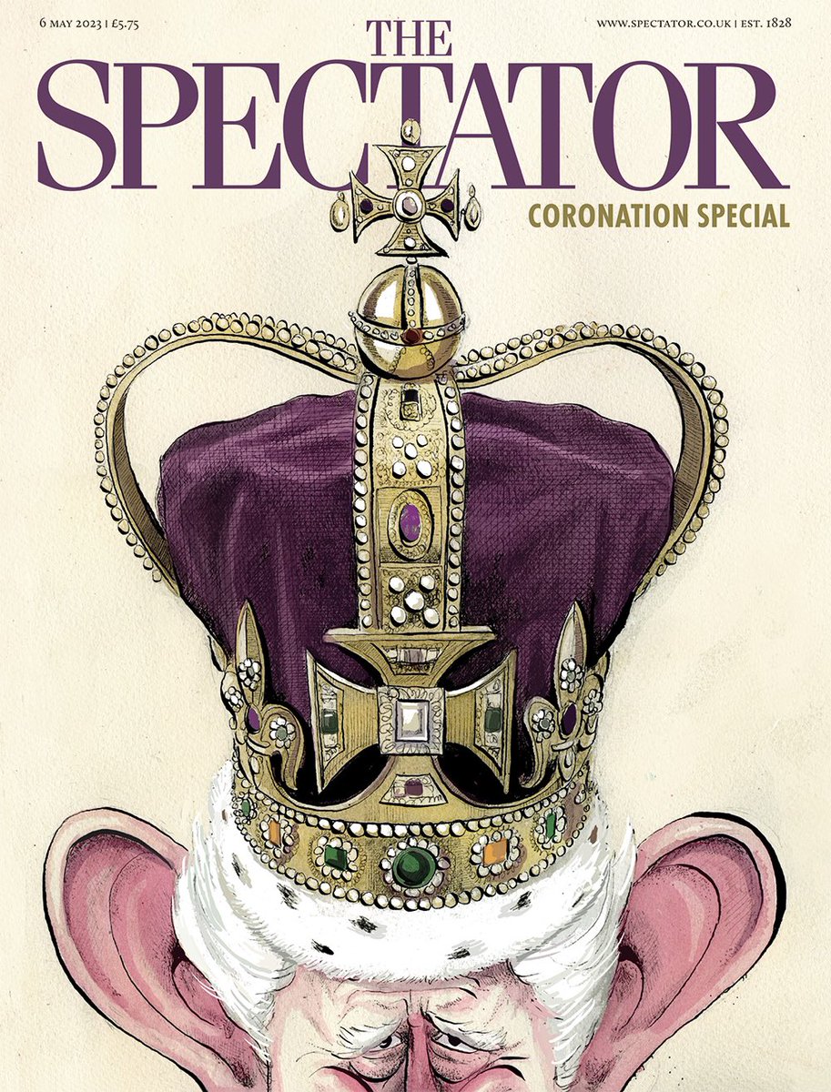 spectator's tweet image. 🗞 Coronation special 

✍️ In mag:

• Gyles Brandreth: the comedy of the Queen's coronation
• David Starkey: ‘I have uncancelled myself’
• Rod Liddle: what King Charles gets wrong
• Geoffrey Hinton: we need to wake up to the dangers of AI

subscribe.spectator.co.uk