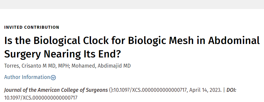 BMCSurgery's tweet photo. Does #biologicmesh add value in #ventralhernia repair? In @acsJACS, @The_BMC surgeon @CMTorres_MD and resident @Majid_Mohamed1 state: "There remains no clear clinical benefit for biologic mesh in reducing hernia risk or lowering the risk of SSI, even among high-risk patients." https://t.co/INrvPEJI2q