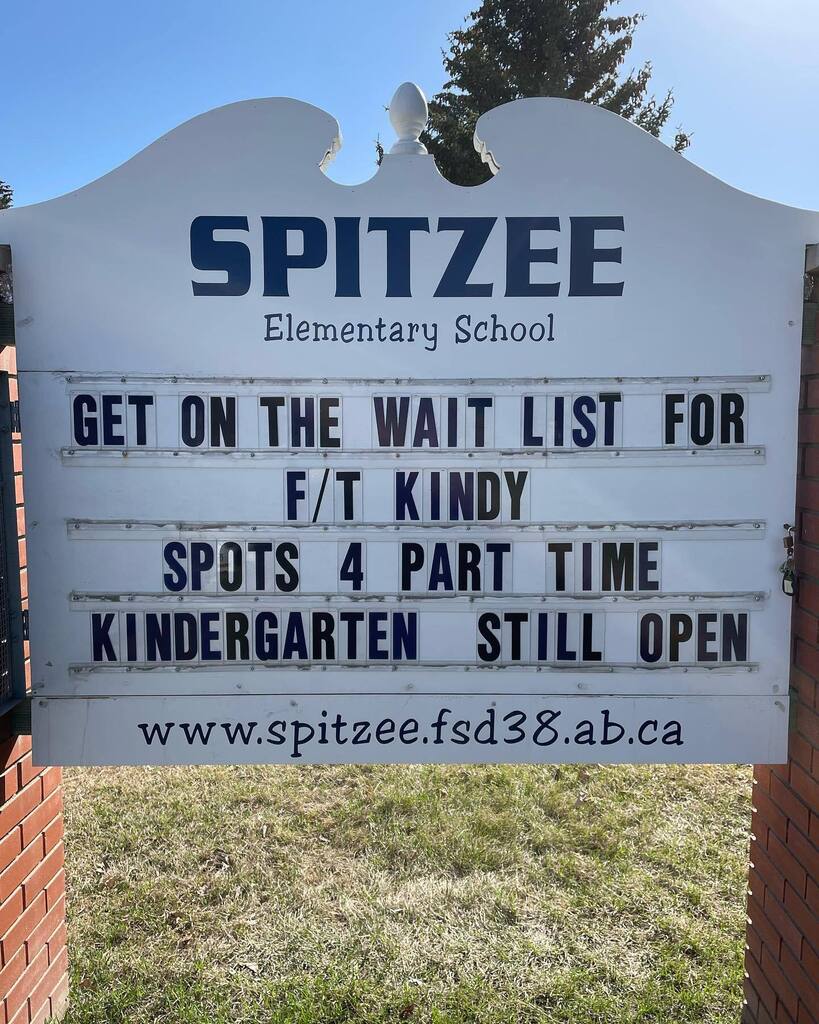 Spitzeeschool's tweet photo. EXTRA EXTRA …. Don’t forget to register for Part Time Kindergarten @ Spitzee! 🦅 Our program is half full already!  Looking for full time Jr Kindergarten or Kindergarten …… Come in and get on the wait list for next year. 
Call 403-652-2376 for more in… https://t.co/ahOTod96JB https://t.co/ppvd2euiQD