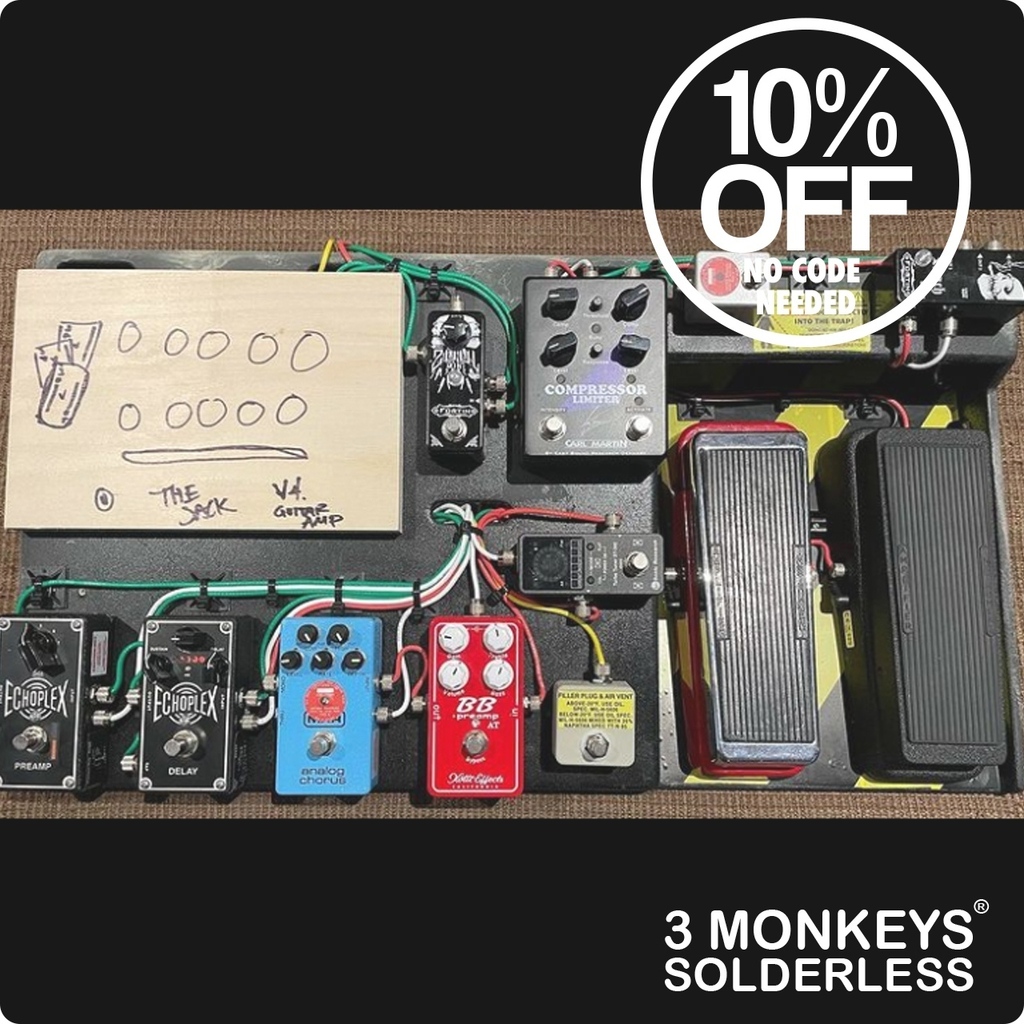 Today we decided to have a 10% off sale on everything on the site (no code needed, discount at checkout). Not sure when we will end it, so if you've been thinking of getting some cables, now is the time.⁠
Thanks,⁠
Ossie and Greg⁠
3 Monkeys Solderless… instagr.am/p/CryQdsAMQbj/