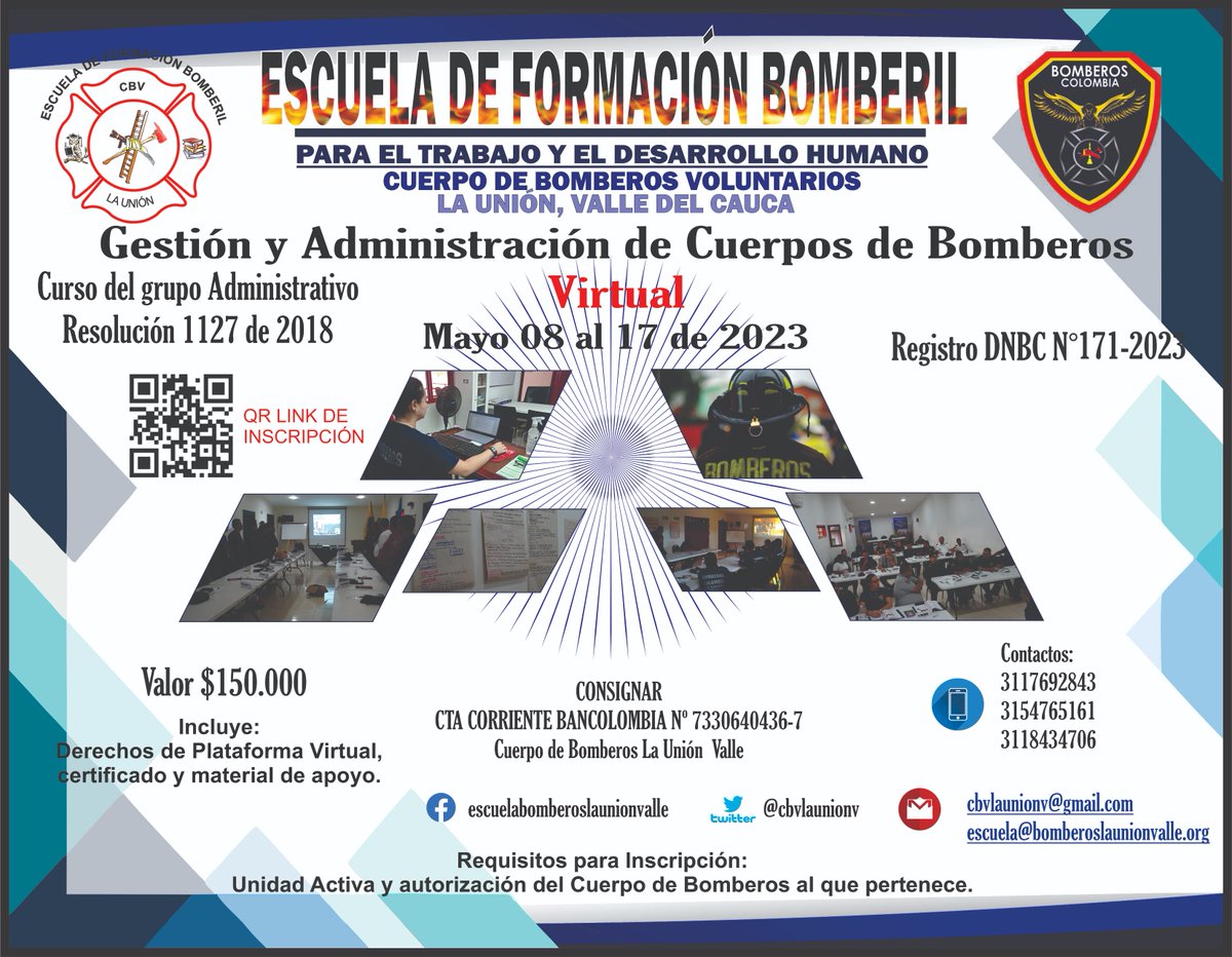 cbvlaunionv's tweet photo. 🚨Convocatoria abierta Bomberos Colombia🚨 https://t.co/GQcKXrcCmF