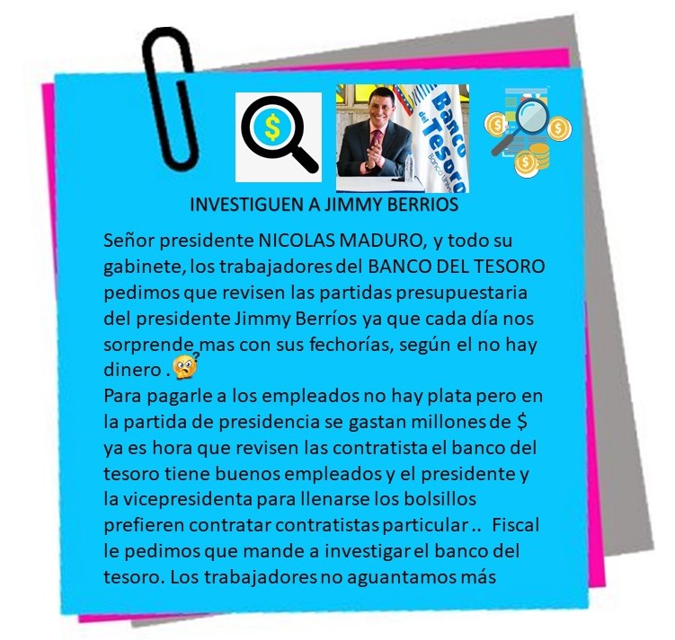 ciela38's tweet photo. @bcodeltesoro @jimmyojeda79 @Sudebip_Informa @MinEcoFinanzas @Mippcivzla @ViceVenezuela @PresidencialVen https://t.co/5sgLId2D4u