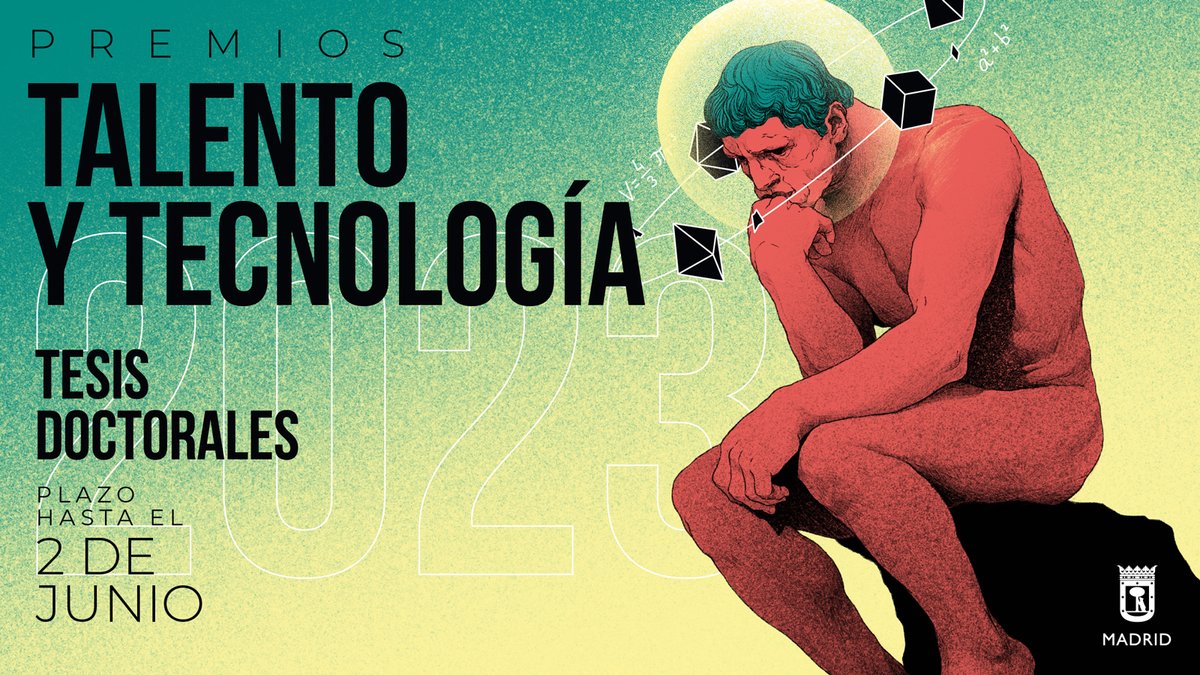 <a href="/MADRID/">Ayuntamiento Madrid</a> convoca la 3ª ed. de los premios 🏆#Talento y #Tecnología, para galardonar las mejores Tesis Doctorales de la Comunidad de Madrid relacionadas con el #DesarrolloTecnológico.

⏰¡Hasta el 2 de Junio!

🚩Presenta tu candidatura en👉lnkd.in/dne388rm