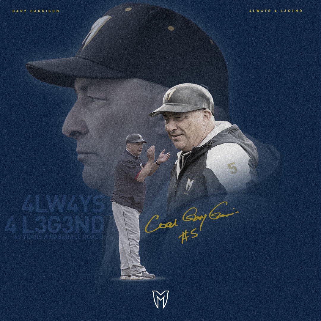 After coaching baseball for 43 years, coach Gary Garrison retires.

His impact: profound
His leadership: principled
His coaching: thorough

Enjoy retirement, Coach. Congratulations!

Always a legend.