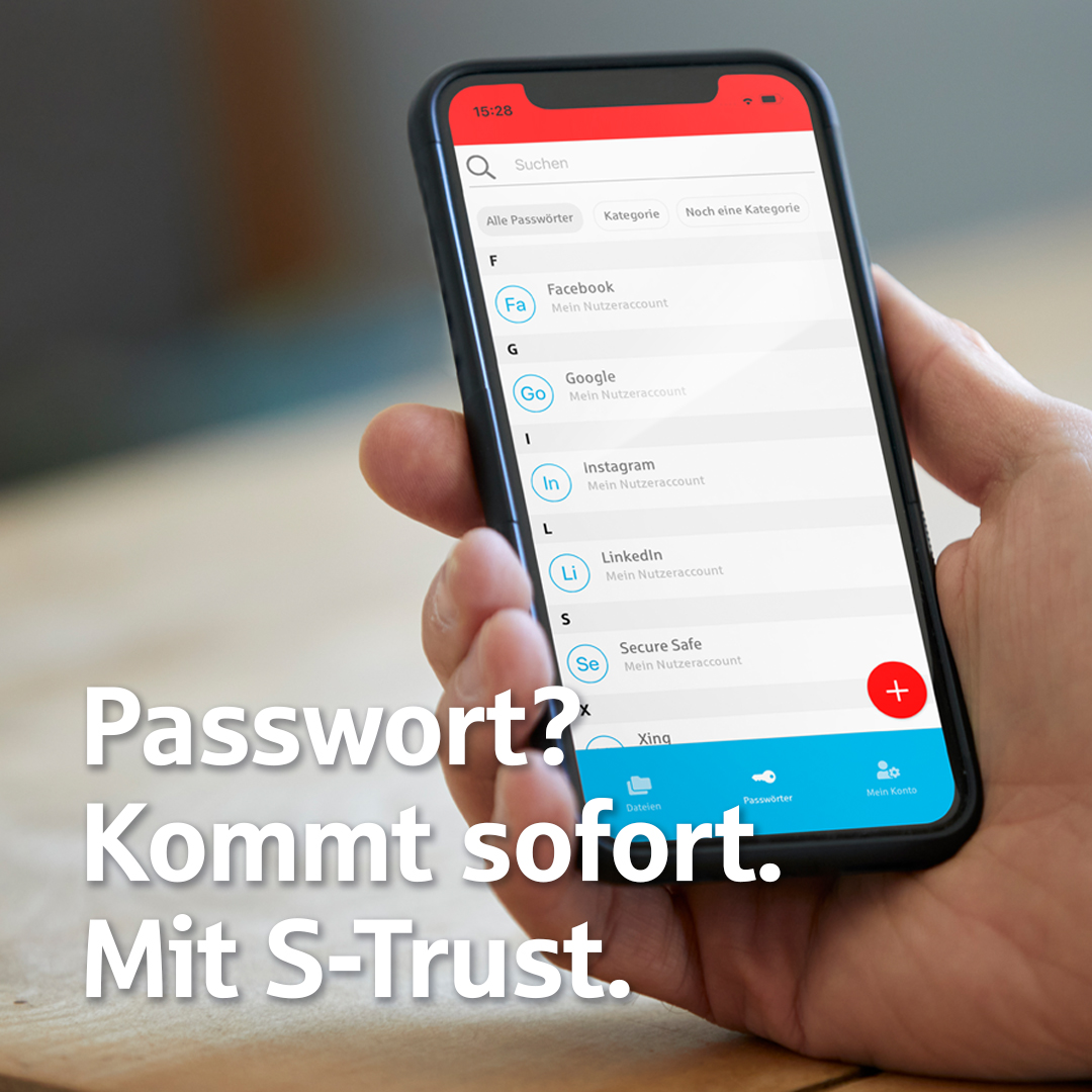 slsdirekt's tweet photo. S-Trust dabei, Kopf passwortfrei: Der Dokumenten- und Passwort-Manager der Sparkasse merkt sich starke Passwörter und sorgt für sicheres, bequemes Einloggen. S-Trust entdecken und kostenlos nutzen: https://t.co/vZijjQYgQW

#slsdirekt #strust #passwortmanager #dokumentenspeicher https://t.co/W7yqtb6zfw