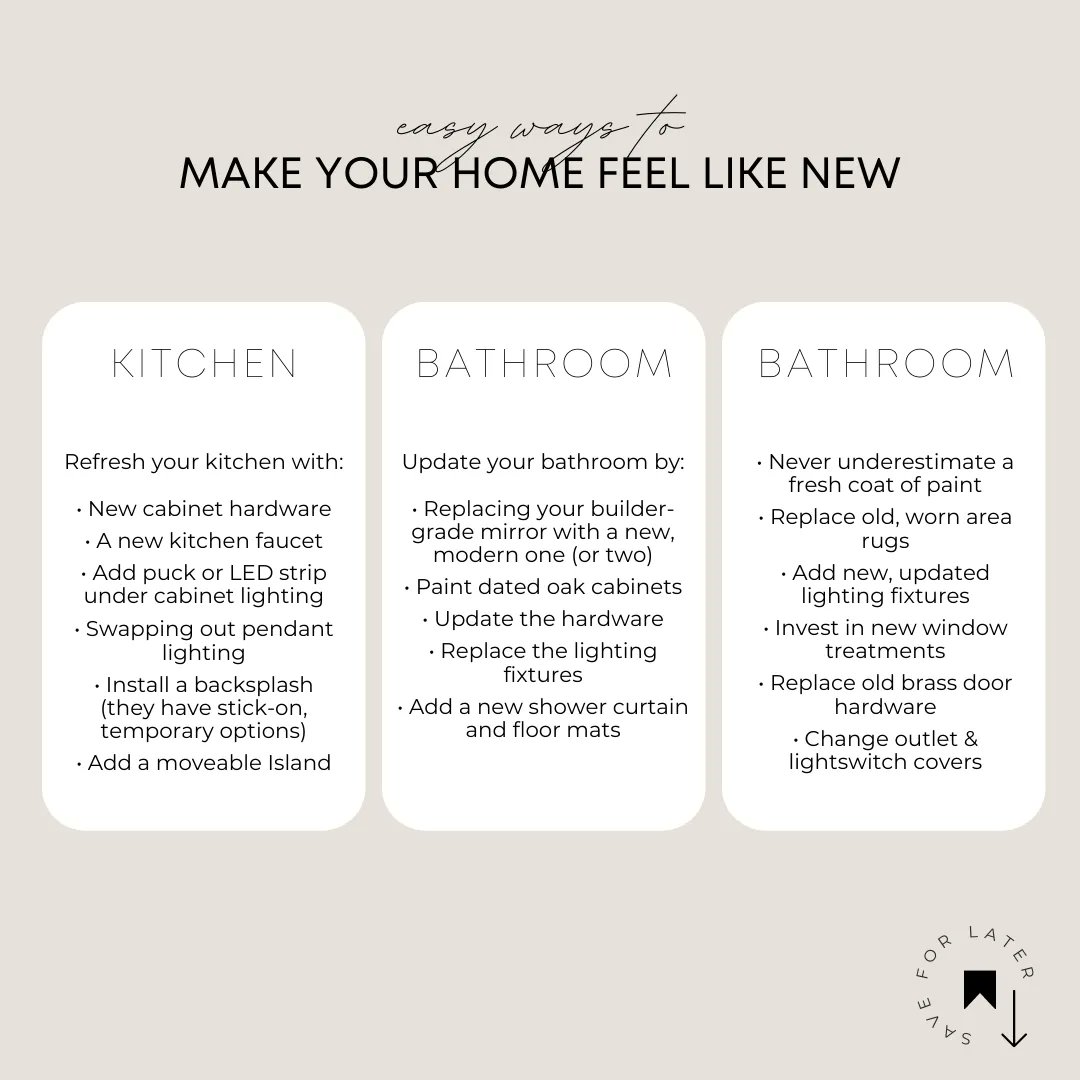 Swipe → for a few easy updates that you can make to your home to get it feeling like new.
#wendypusczangroup #kwinfinity #wpg #napervillerealtor #localrealtor #homeowners #stagedtosell #loveitorlistit #sellingchicagoland