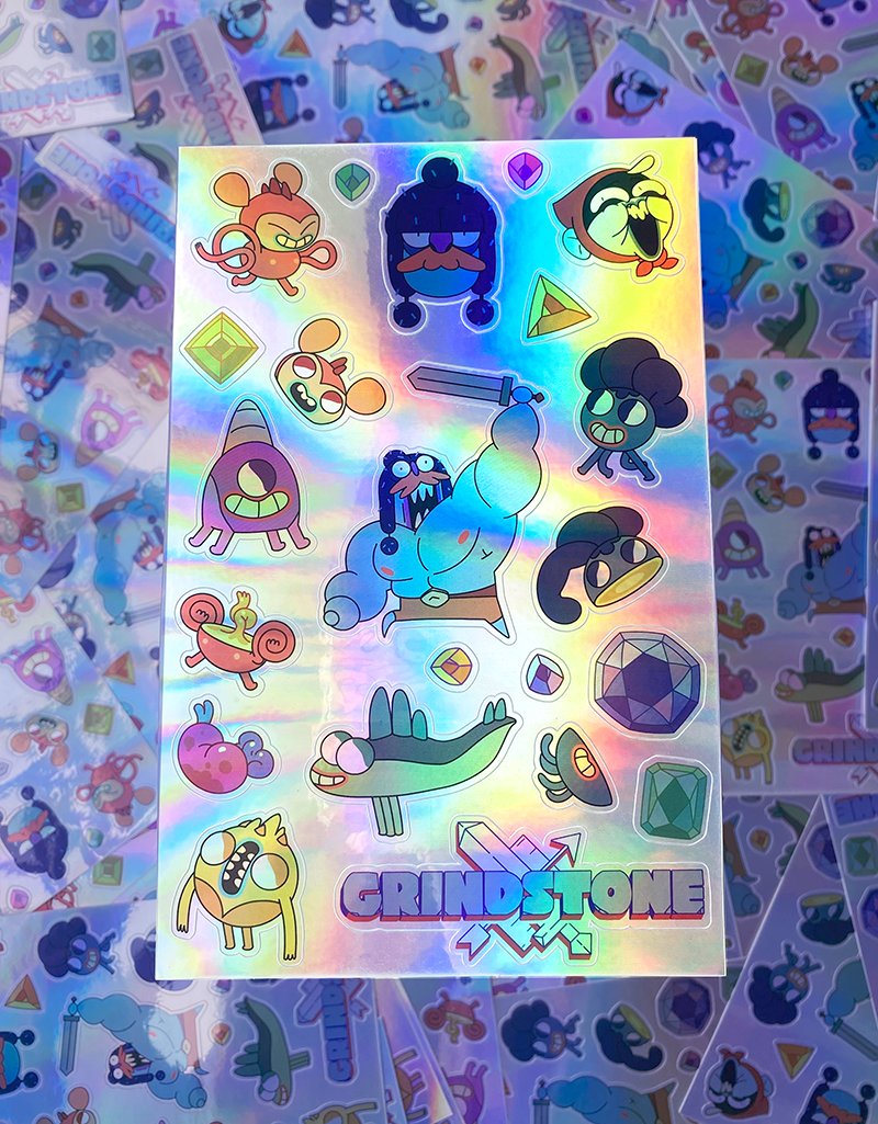 We’re giving away Grindstone stickers and PS4/PS5 &amp; Xbox Series X|S codes! 
To enter, all you have to do is Like + RT this tweet and let us know which platform code you'd like to win!  Giveaway closes on 4th May 10am ET.💎