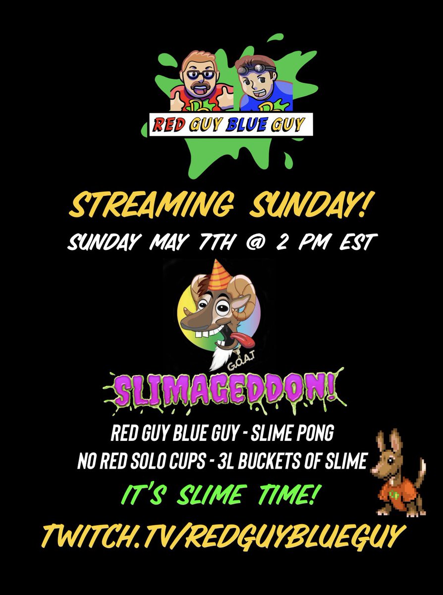 RedGuyBlueGuy1's tweet photo. Sunday Itโs Slime Time!
Unboxing Slimageddon from @PartyGoat
Slime Pong Game.
Bucket out = Slimed
Buy Slimageddon kit at this link! https://t.co/SrjlkVAkC7
https://t.co/INkCe6kM6O
#redguyblueguy #partygoat #slime #slimed #doubledare #slimetime #beerpong #twitch https://t.co/MqFeGUKk1T