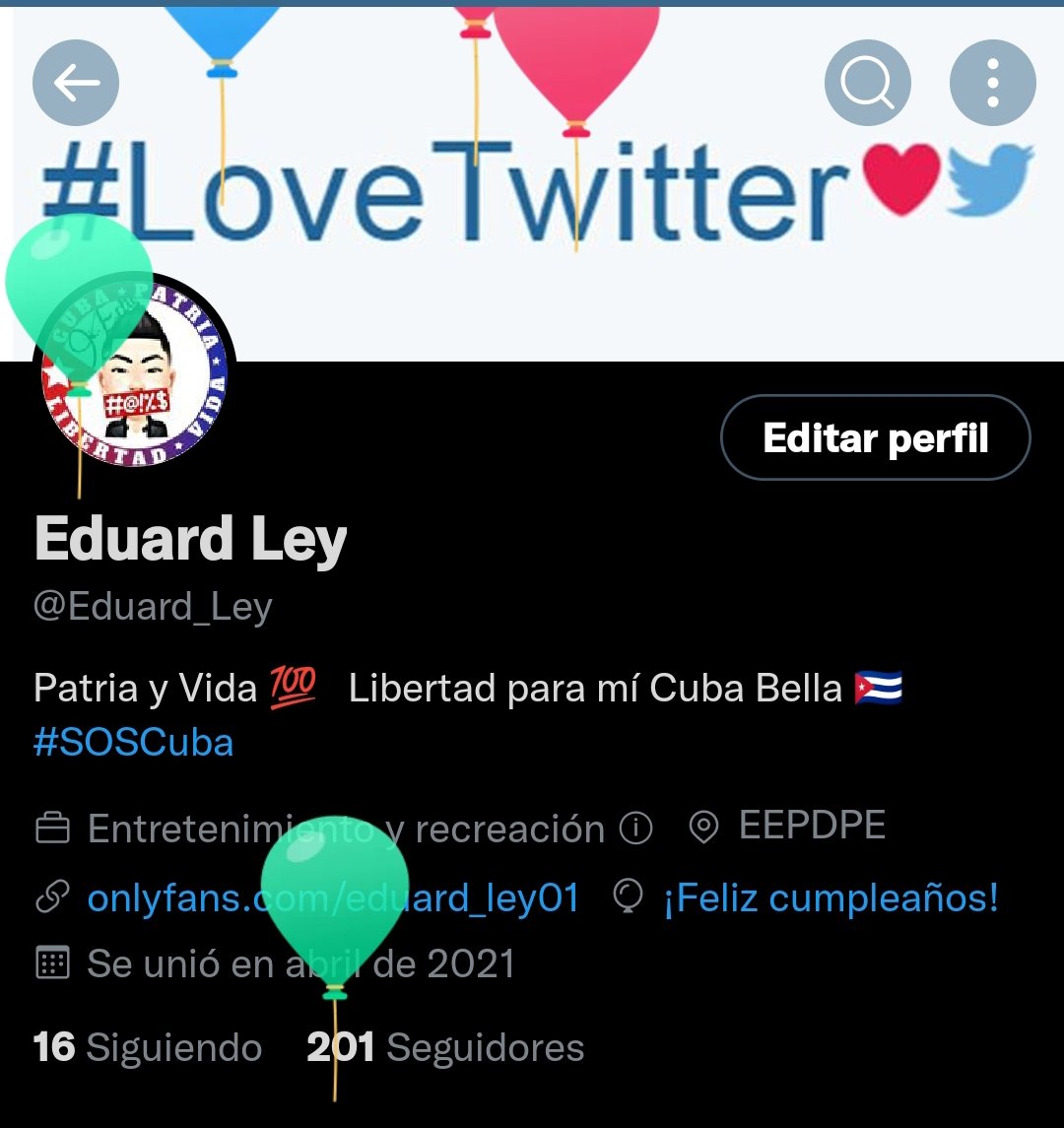 Hoy este perfil tiene globitos! 
#FelizCumple a mí 🙂