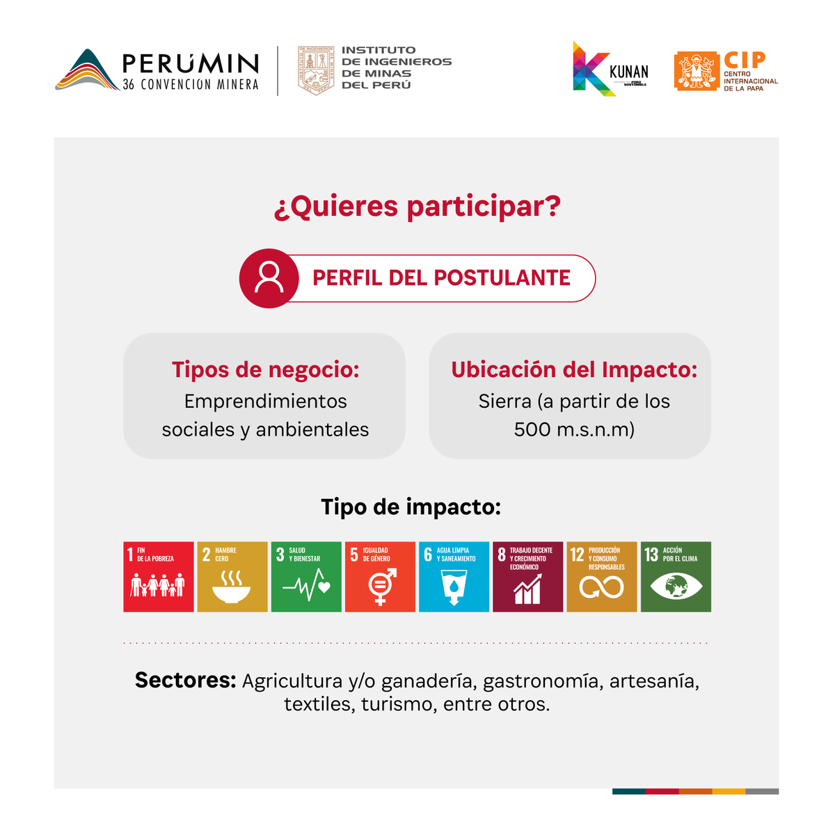 kunanesahora's tweet photo. #PERUMINInspira: ¡Convocatoria abierta! 📢
👉🏽 Desde el 2019 el premio 🏆 busca reconocer e impulsar a los emprendedores sociales que impacten 💥 en la sierra 🏔 o ceja de selva 🌴 peruana 🇵🇪.
🔴 Postula aquí: https://t.co/2MWrnON3ew https://t.co/SMe5zFEllP