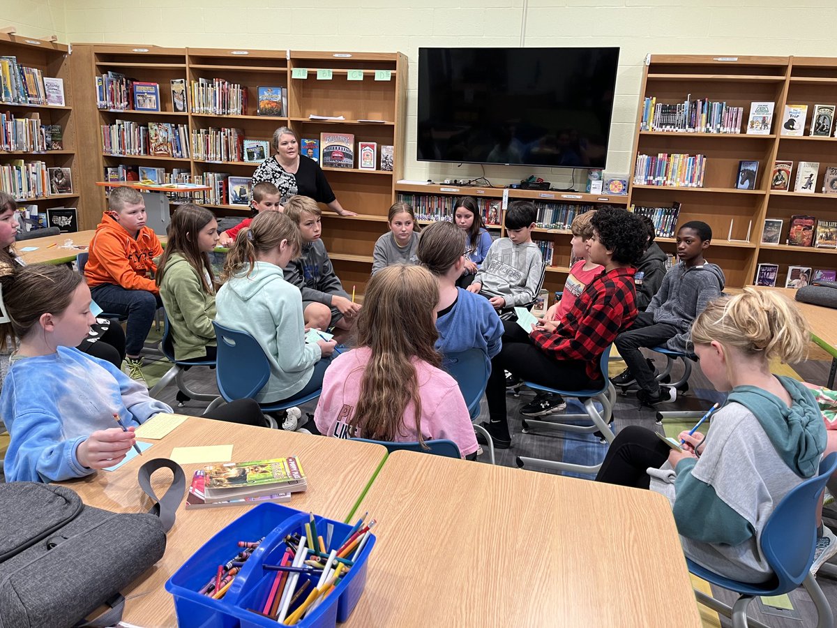 Socratic seminar in library today- excellent job using research-based information to discuss both sides of a topic!