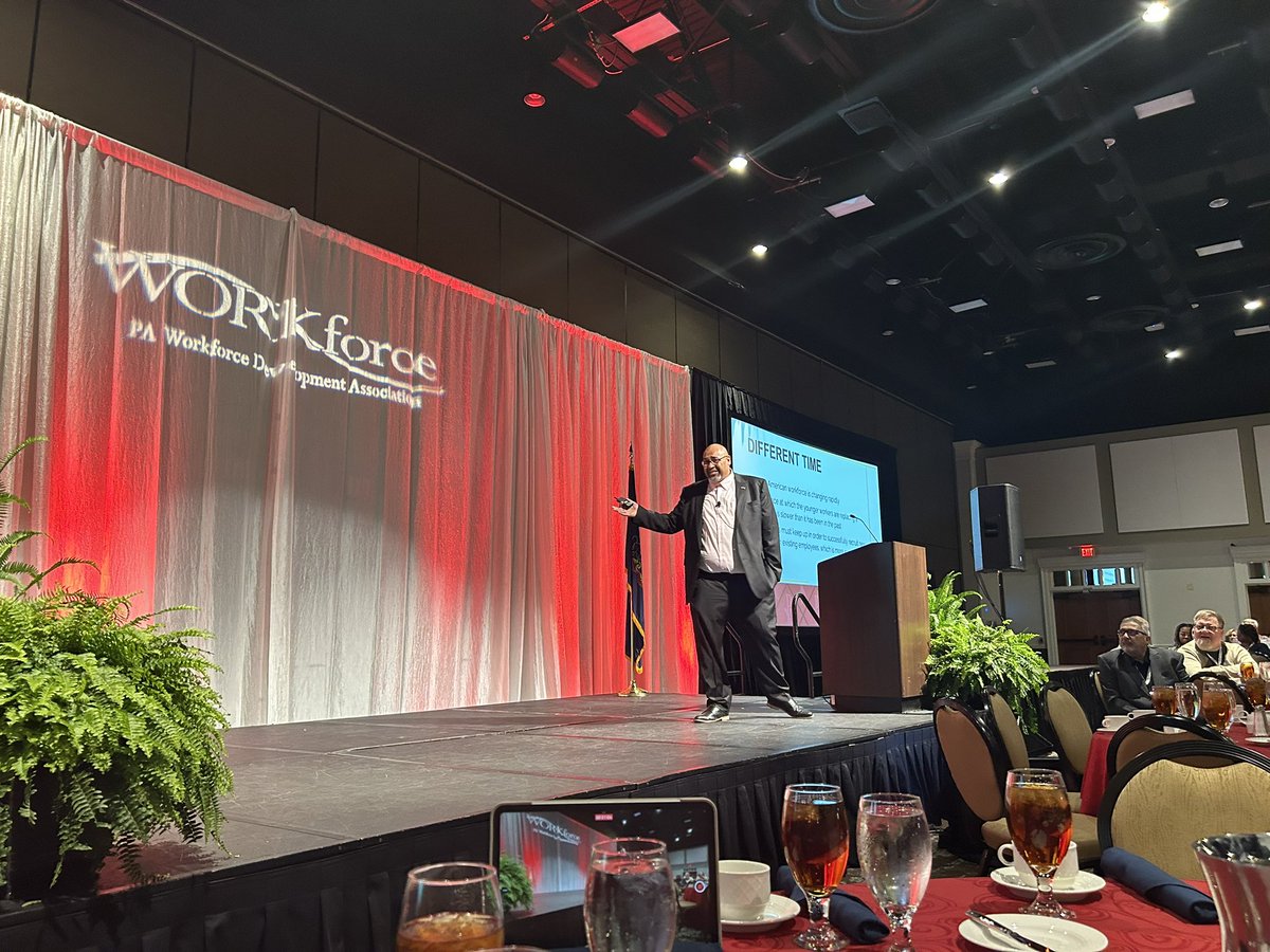 paworkforce's tweet photo. Thank you @johnewetzel for kicking off our 39th Annual Conference with that awesome keynote! 

#Built2Thrive #WkDev #WkDevWorksPA #PWDA https://t.co/AYwlEAOdBJ