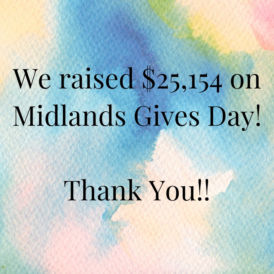 Thanks to everyone who supported us in a big way during Midlands Gives yesterday. The outcome was beyond our expectations! We are especially grateful for the generosity shown to us by the anonymous donor, The Cheerful Giver. #MidlandsGives #InvestForImpact #TheCheerfulGiver