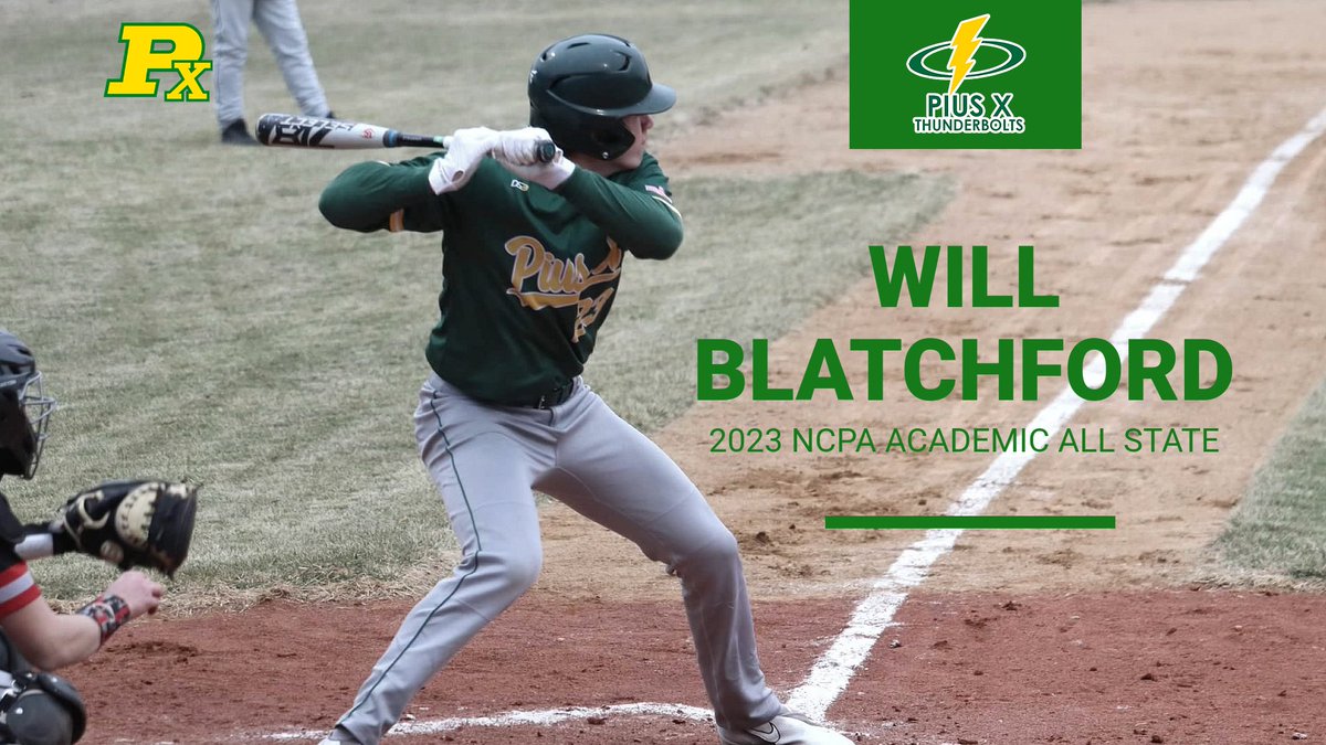 Congrats to Seniors <a href="/WillBlatchford7/">Will Blatchford</a> and <a href="/ThomasNeal07/">Thomas Neal</a> on their 2023 NCPA Academic All-State selection! 

Well earned by two of great representatives of Pius X Baseball!

#BoltsBaseball⚡️