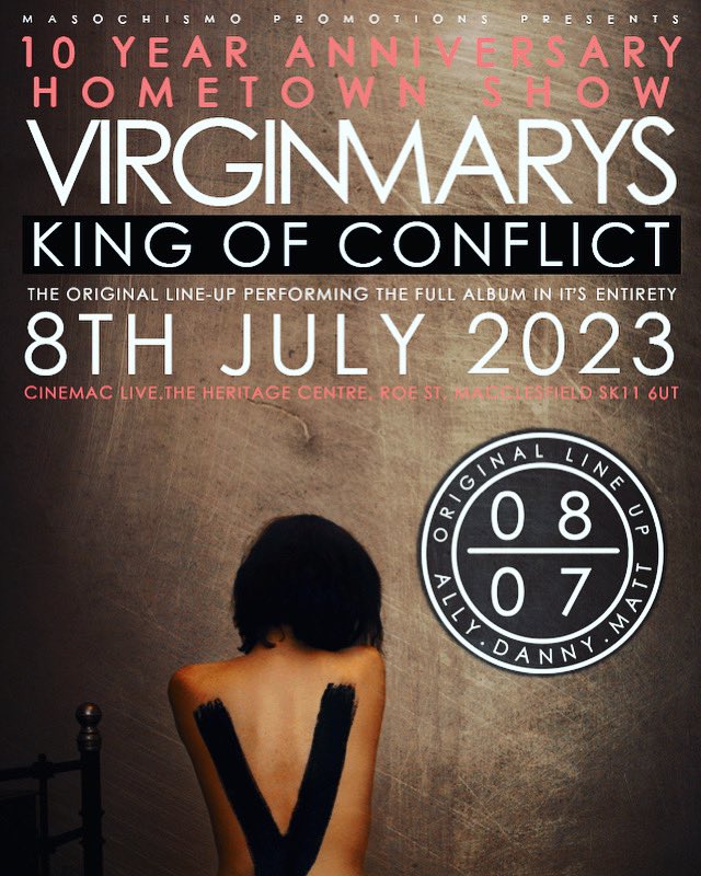 To commemorate the 10 year Anniversary of ‘King of Conflict’ we will be performing a special hometown show @CinemacCinema on Saturday the 8th July playing the album in its entirety. original line-up with Matt Rose back on bass! Tickets will be on sale from 9am Friday morning!!