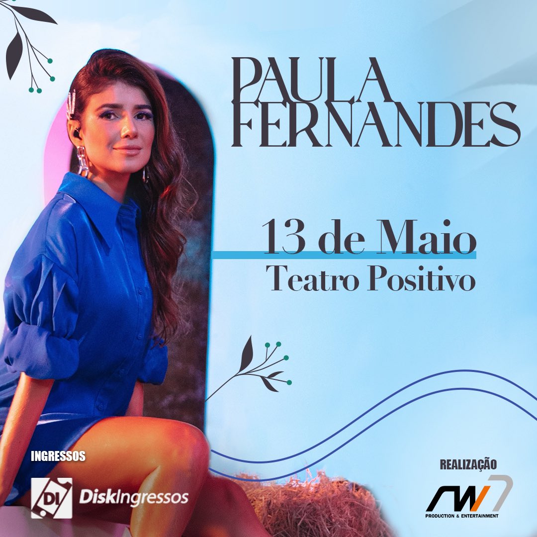 Meus amores de Curitiba, o nosso encontro está chegando! E você não vai ficar de fora, né? 😍

13 de maio, no Teatro Positivo, garanta já a sua entrada no DiskIngressos 🎟️ 

diskingressos.com.br/evento/4282/13…

Ansiosa para encontrar vocês! ❤️