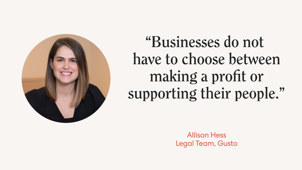 Happy employees are good for business. 💪

🤝 While revenue is crucial for every company, business interests and employee interests don't need to be mutually exclusive: gusto.com/resources/arti…