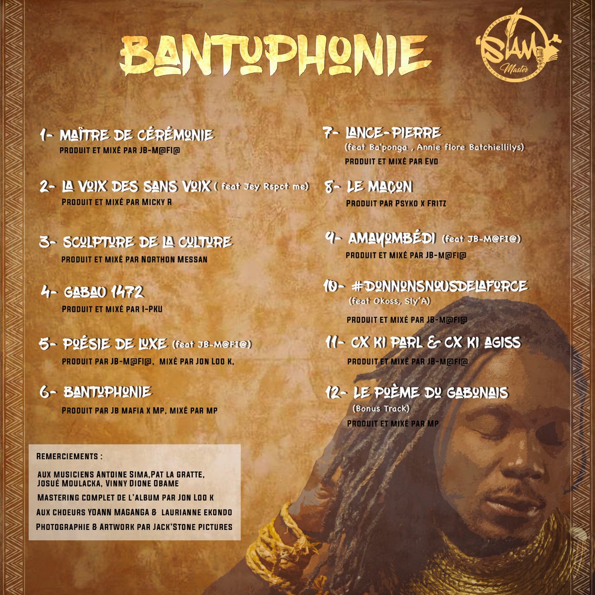 2_corps's tweet photo. Ça y est !
L'album de SLAM MASTER NO intitulé #Bantuphonie est out dès aujourd'hui.
#slampoésie #NO #slammaster #bantuphonie https://t.co/k3PcNeowNi