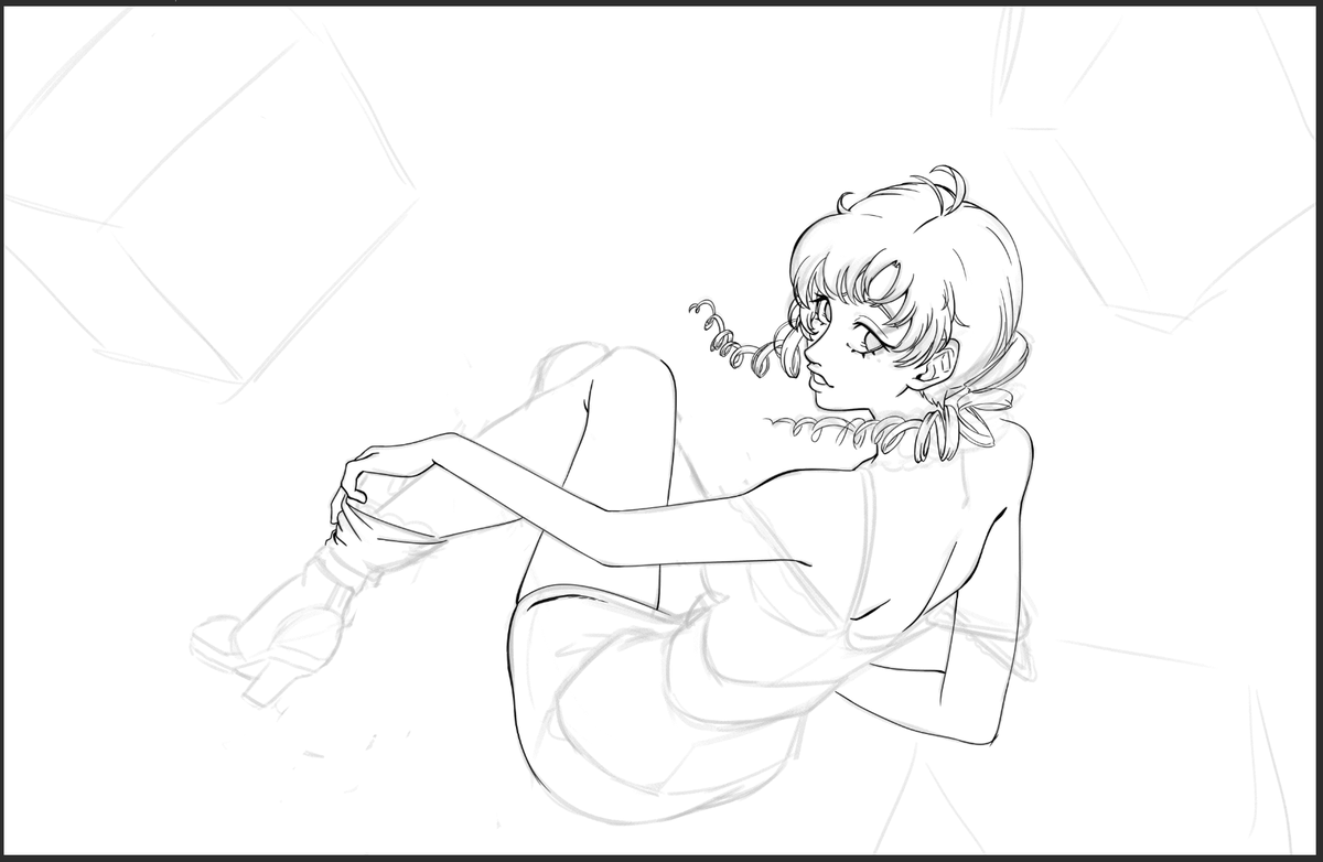 Man, I have so many WIPS I wanna finish 😩😩😩  ......and most of them are lady floating in space