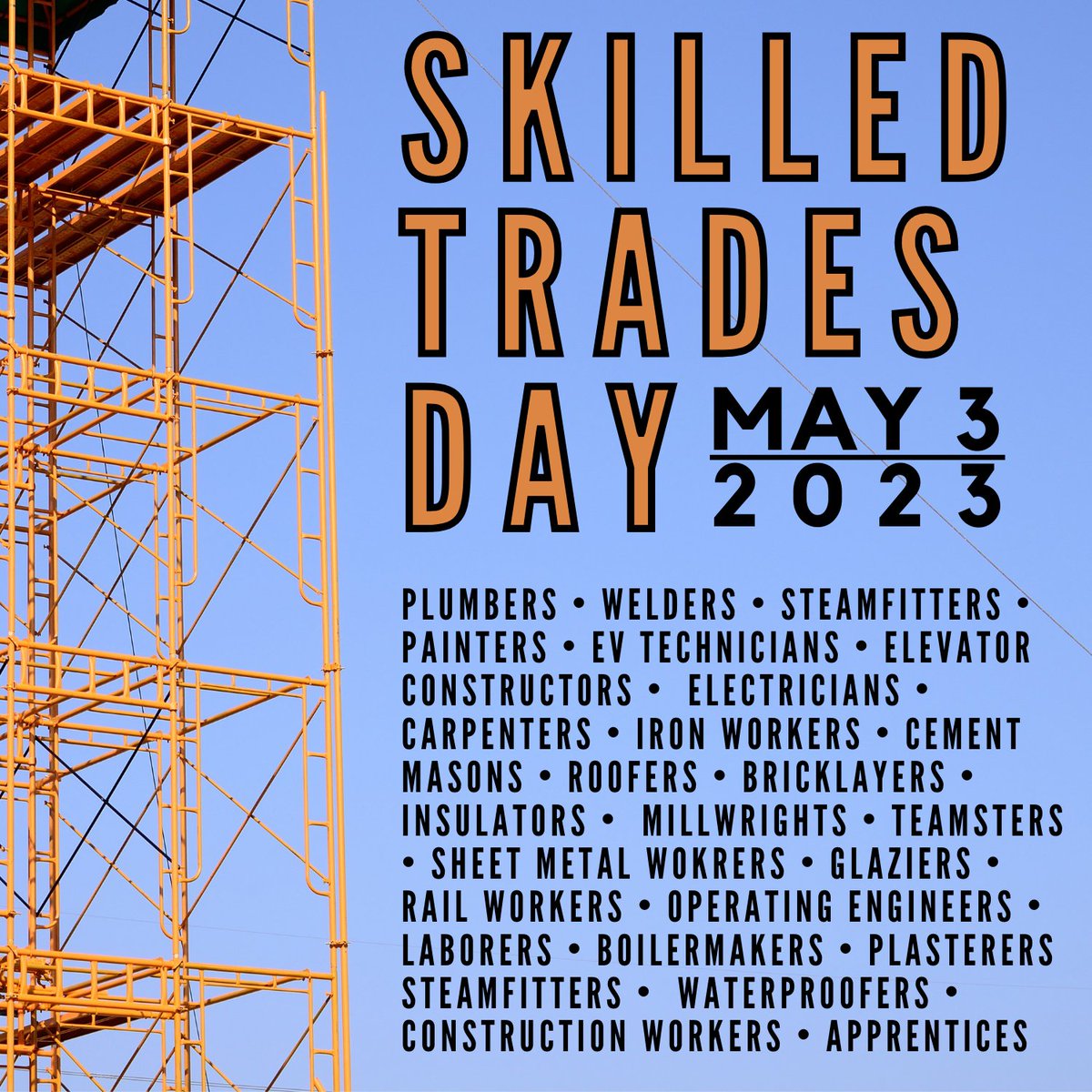 Celebrating #NationalSkilledTradesDay with all our WNY brothers and sisters in the skilled, building, and allied trades. THANK YOU for working every day to build our region up and keep it running!