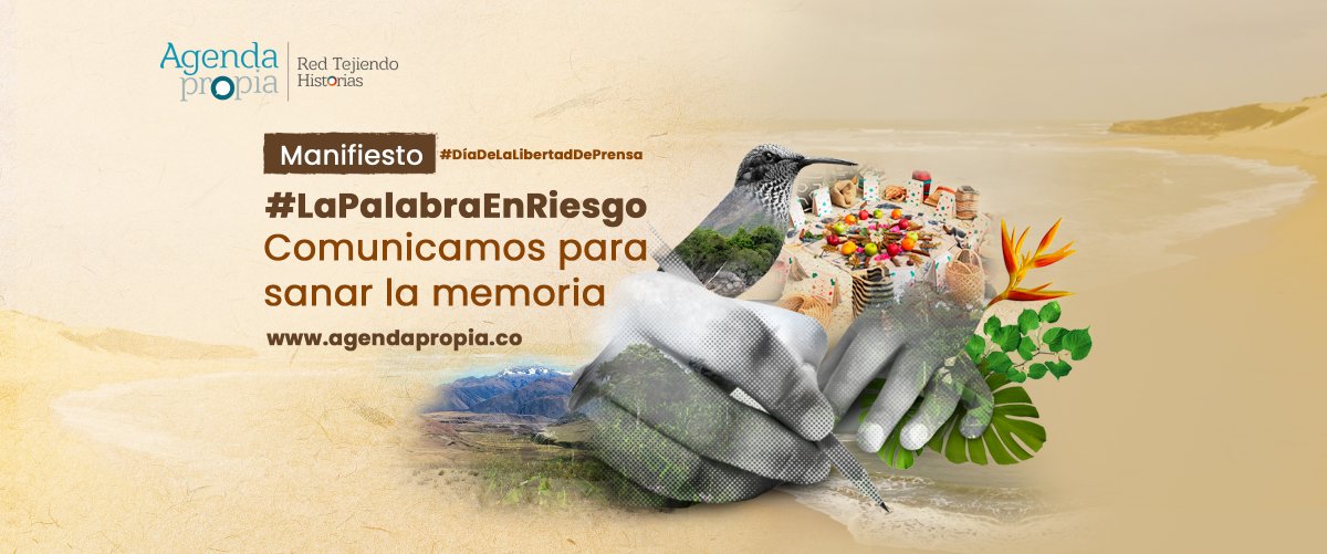 agendapropiaap's tweet image. 📷🌀En el #DíaDeLaLibertadDePrensa 🌈🙌🏽llamamos a sanar el racismo y la discriminación que silencian a comunicadoras y comunicadores que cubrimos temas de grupos étnicos en #AméricaLatina.
#RedTejiendoHistorias

✊🏽📲Conoce ya nuestro manifiesto aquí: bit.ly/LaPalabraEnRie…
