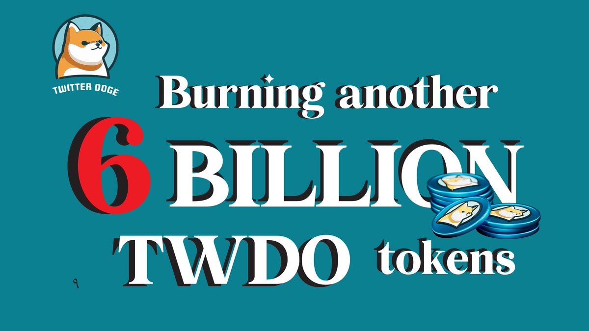 We have exciting news from #TWDO🔥 We're burning 6 billion tokens from our charity wallet to decrease the token supply. Rest assured, we remain fully committed to our mission. with more donations soon