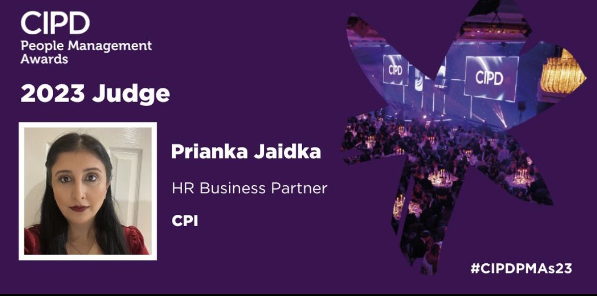 j_prianka's tweet photo. I am delighted and honoured to share that I have been selected to judge the prestigious CIPD People Management Awards 2023, this award is the benchmark of excellence in HR, LD and OD!
#CIPDMAs23 https://t.co/sb1Osgsvq2